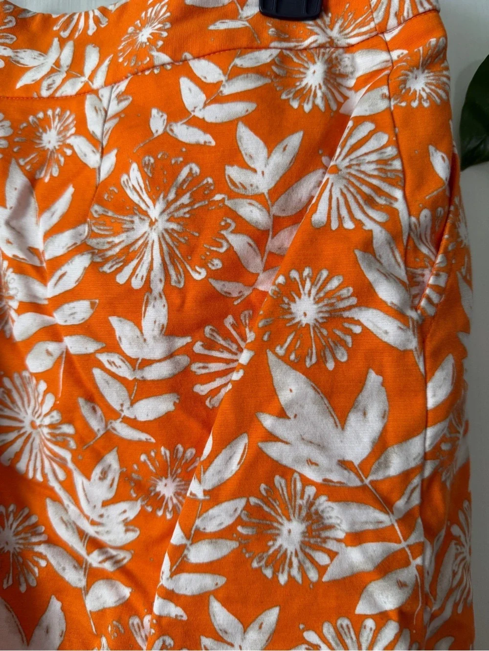 Women's Orange Floral A-Line Skirt Rafaella size 10